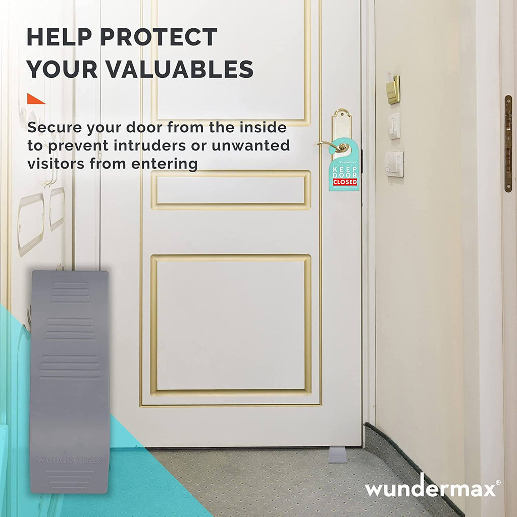 3-Pack: Wundermax Rubber Safety Door Stopper