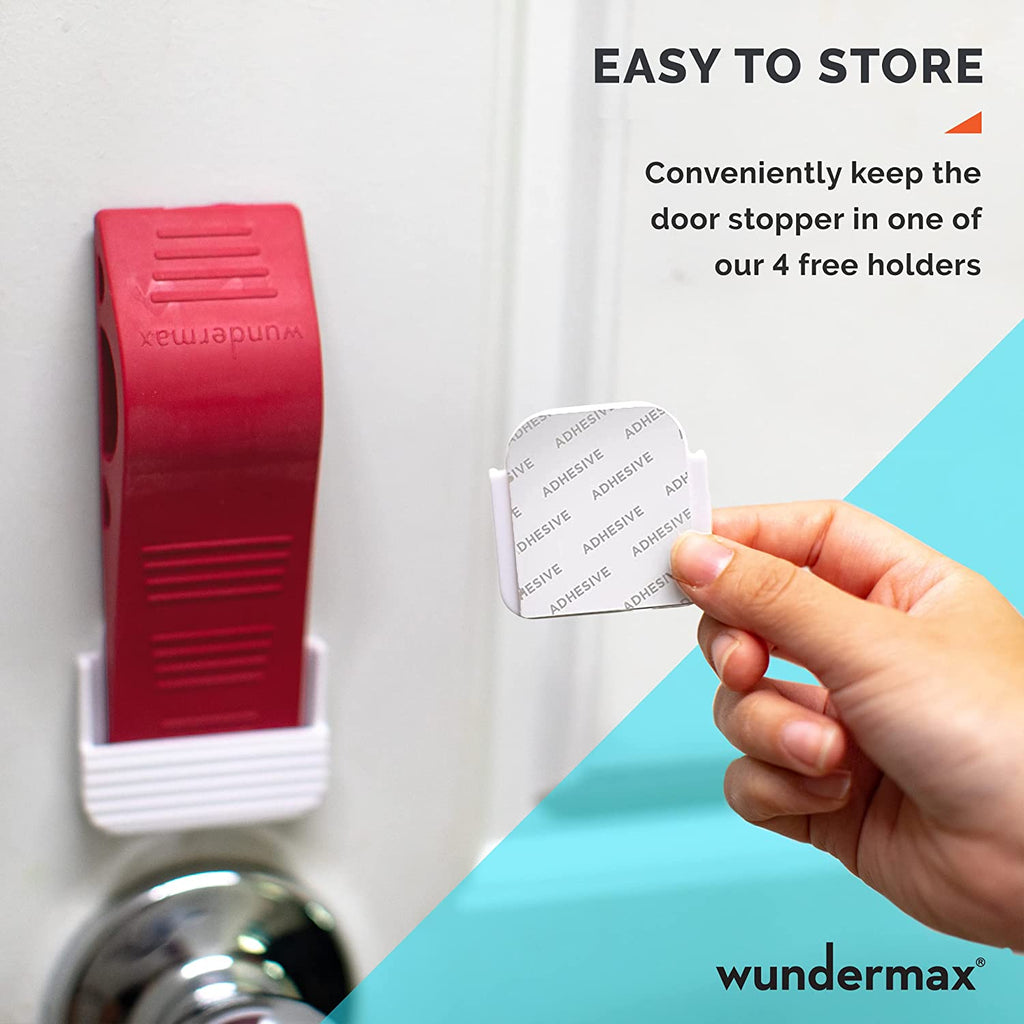 3-Pack: Wundermax Rubber Safety Door Stopper