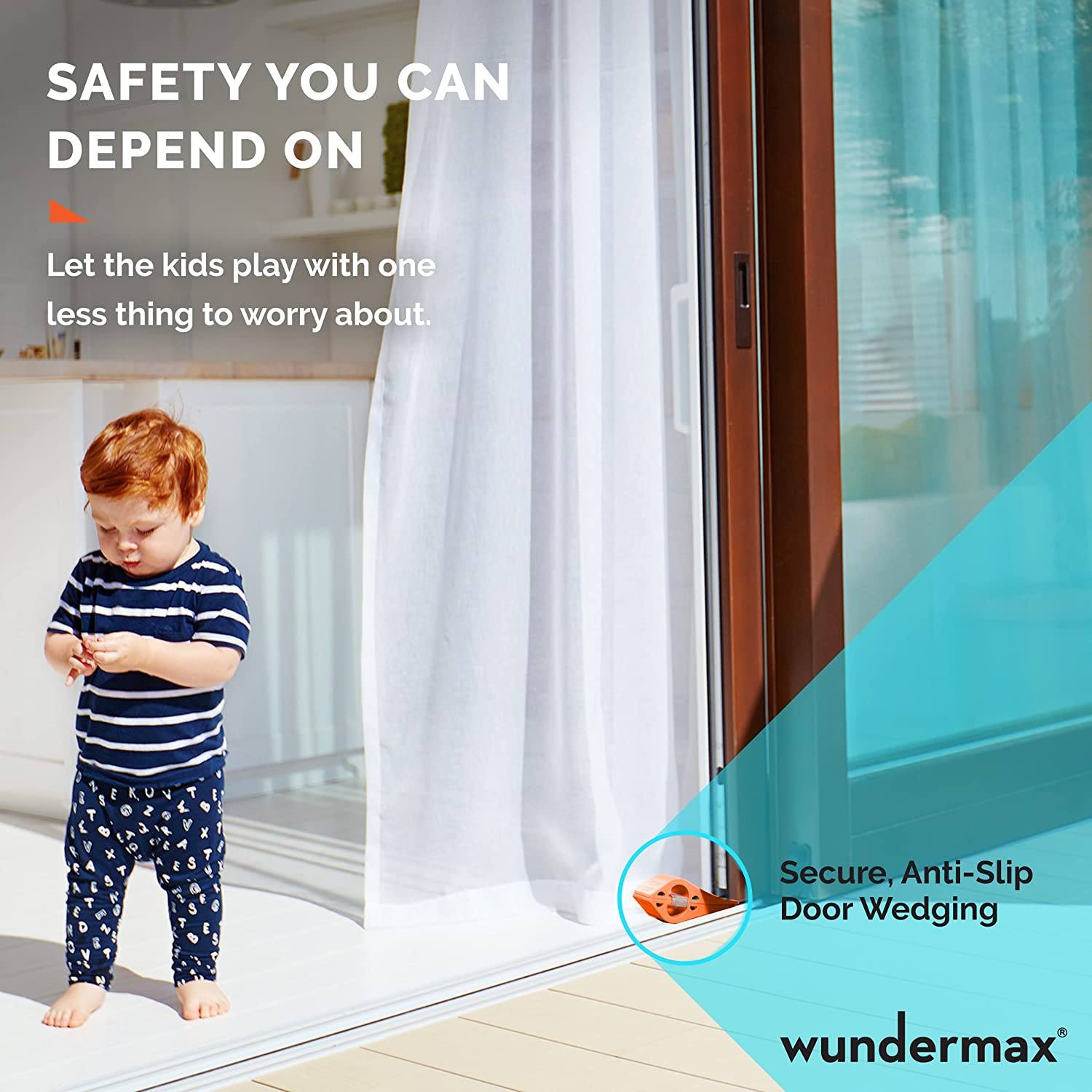 3-Pack: Wundermax Rubber Safety Door Stopper