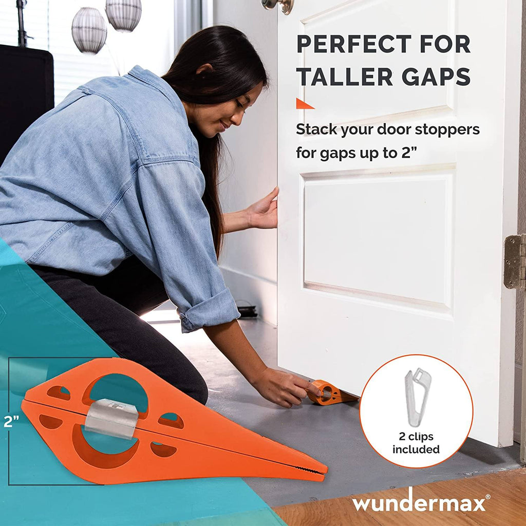 3-Pack: Wundermax Rubber Safety Door Stopper