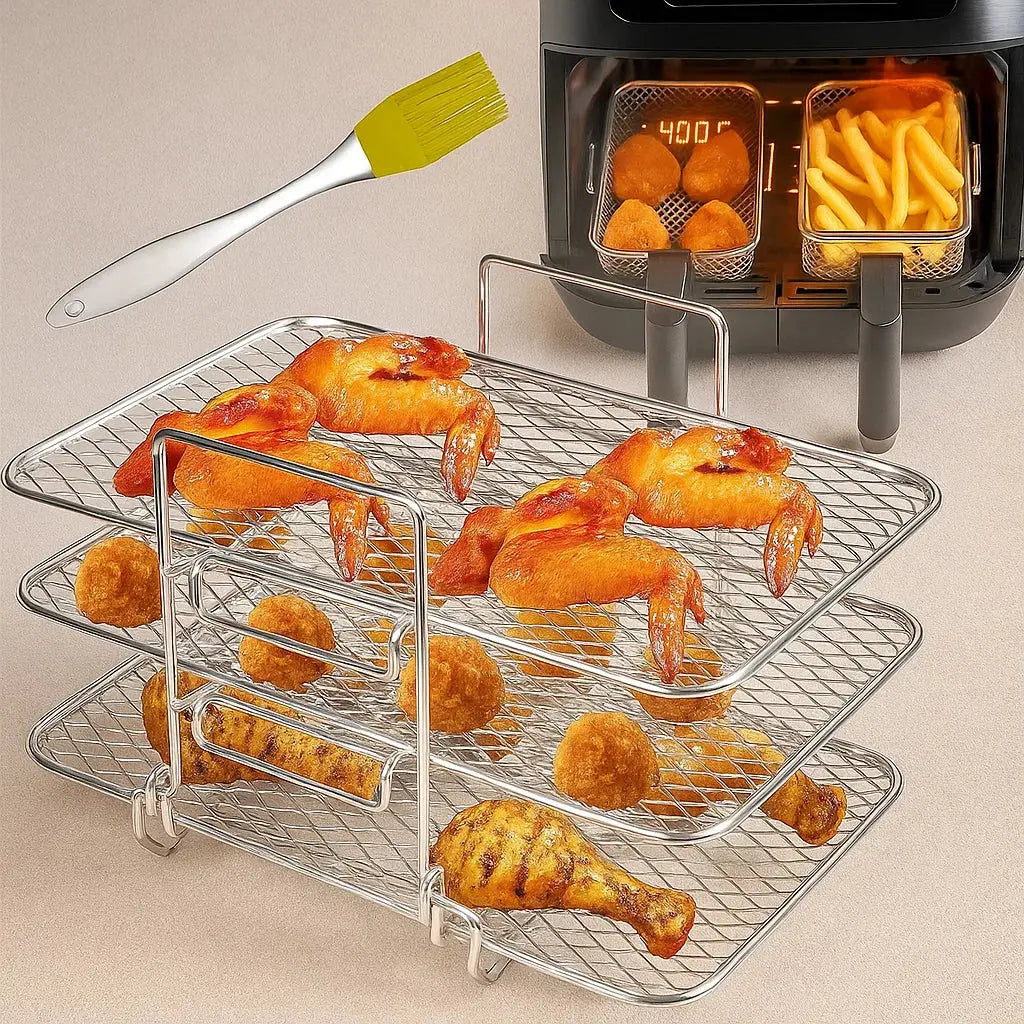 3-tier Airfryer insert for even cooking