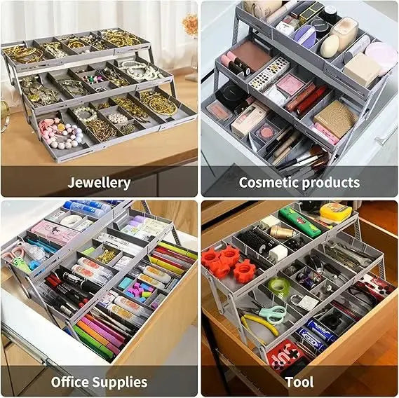 3-tier Smart Drawer Organizer – Makes optimal use of storage space