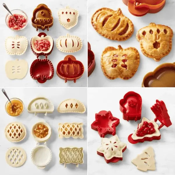 3-piece set dough pocket formers for autumn pastries