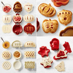 3-piece set dough pocket formers for autumn pastries