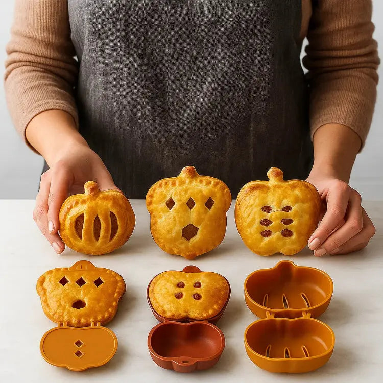 3-piece set dough pocket formers for autumn pastries