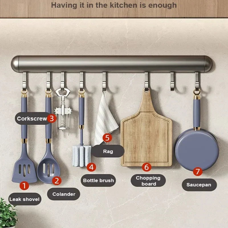 Kitchen hook rail - AluHook stainless steel