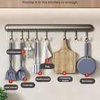 Kitchen hook rail - AluHook stainless steel