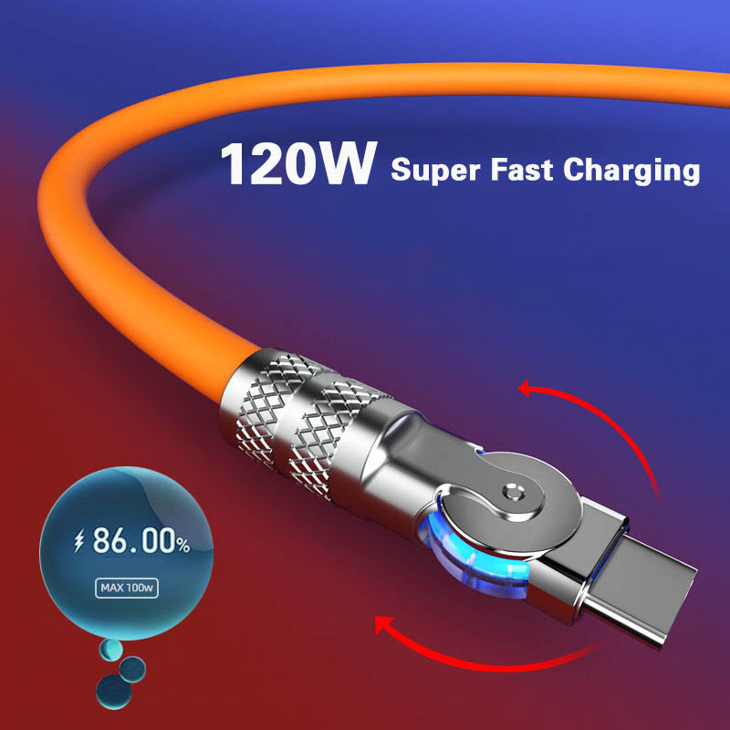 180° Anti-Break Fast Charge Data Cable (120W)