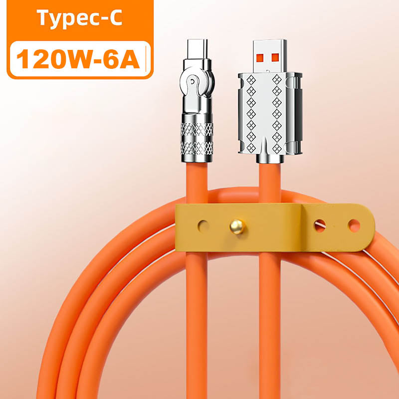 180° Anti-Break Fast Charge Data Cable (120W)