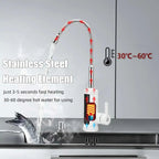 3000W Electric Kitchen Faucet with Instant Hot Water and Temperature Display