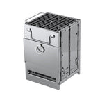 Outdoor Folding Wood Stove Mini Stainless Steel Grill Camping Picnic