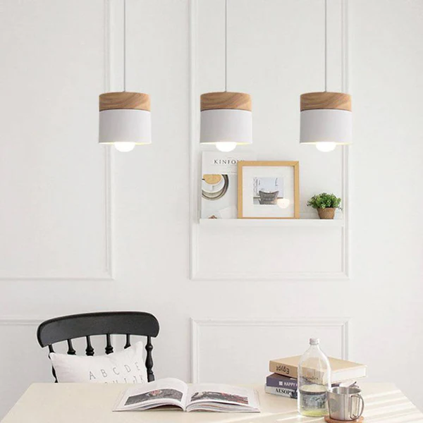 Wooden Design Pendant Light Children's Room Reading Corner
