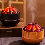 Fire Diffuser - Mini simulated charcoal fire air humidifier with realistic flame effect