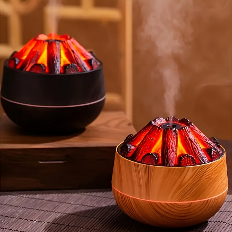 Fire Diffuser - Mini simulated charcoal fire air humidifier with realistic flame effect