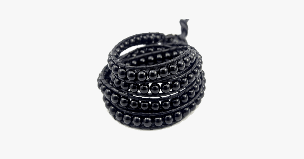 Black on black pearl bracelet