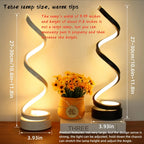 Modern Spiral Table Lamp – Creative LED Desk Lamp with Gentle Warm Light, Perfect for Bedroom, Living Room, and Study Decor
