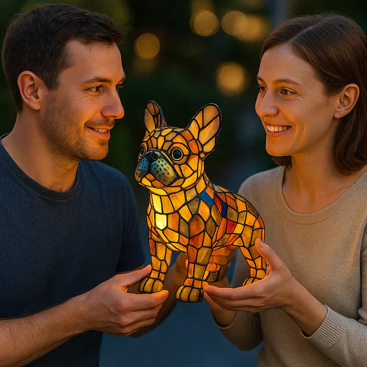 Lumidog Handmade Illuminating Dog Lamp – Ambient Lighting and Gift