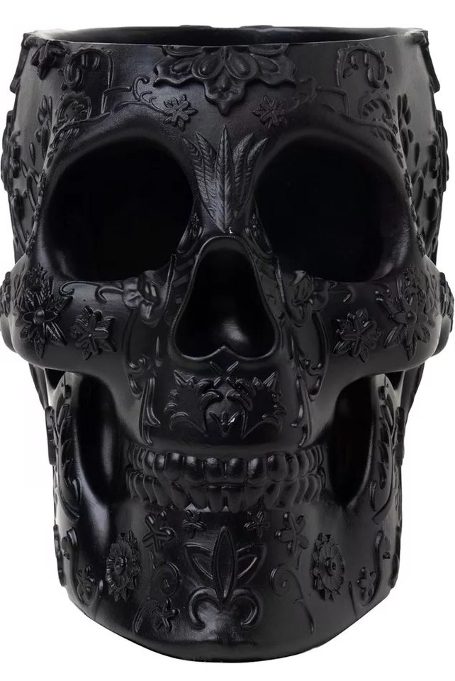 Black Skull Makeup Brush Holder