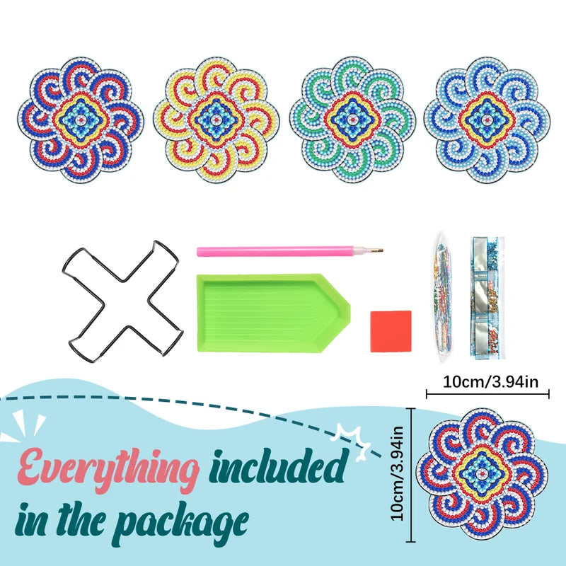 Diamond Crafts Coaster Diamond Painting Coaster (Mandala)