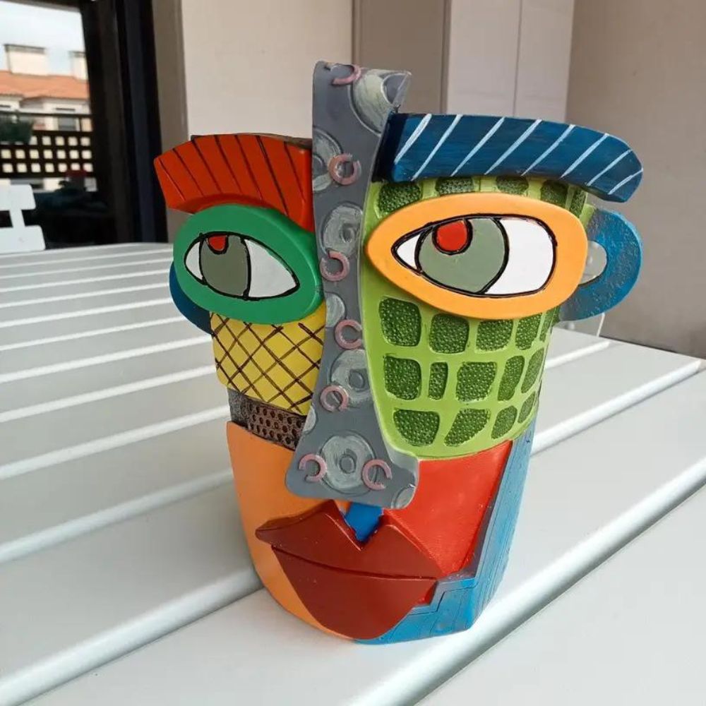 Abstract Face Flower Pot