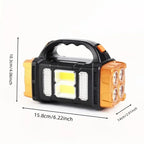 3-in-1 emergency flashlight with USB charging and carrying handle
