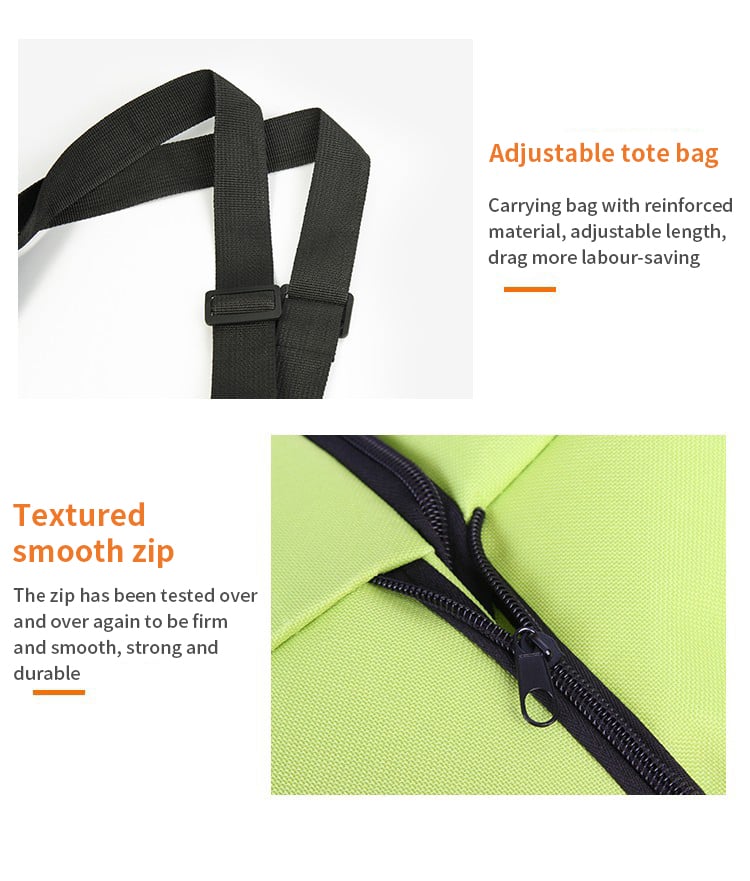 Foldable green shopping bag