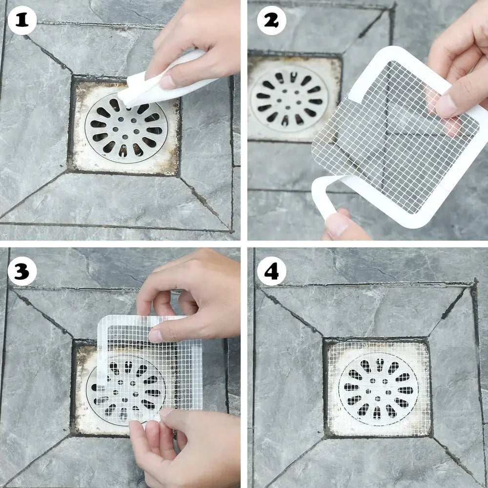 30 piece set hair sieves for drains – self-adhesive disposable filters for shower & sink!