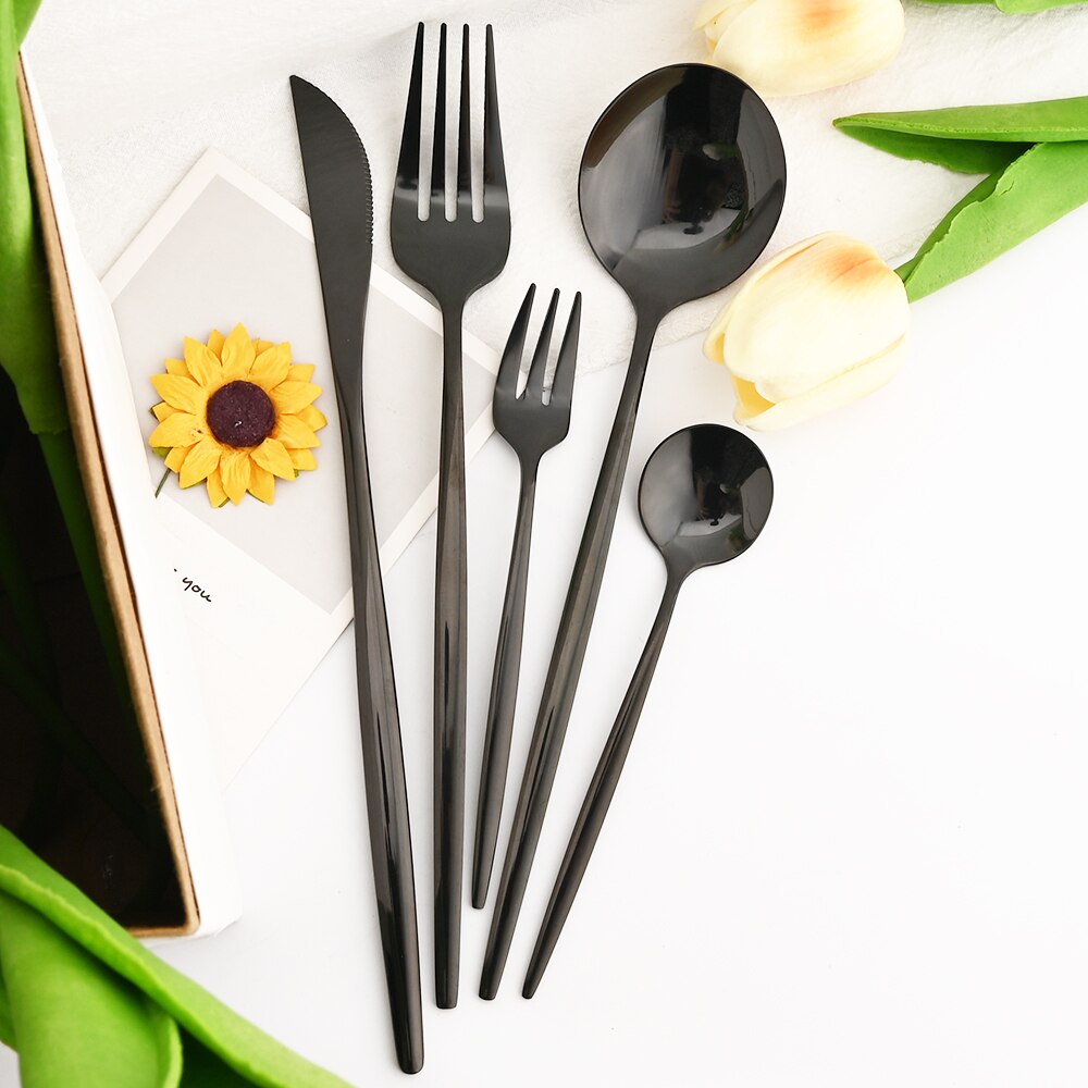 30Pcs Dinnerware Set Flatware Cutlery Set Stainless Steel Tableware