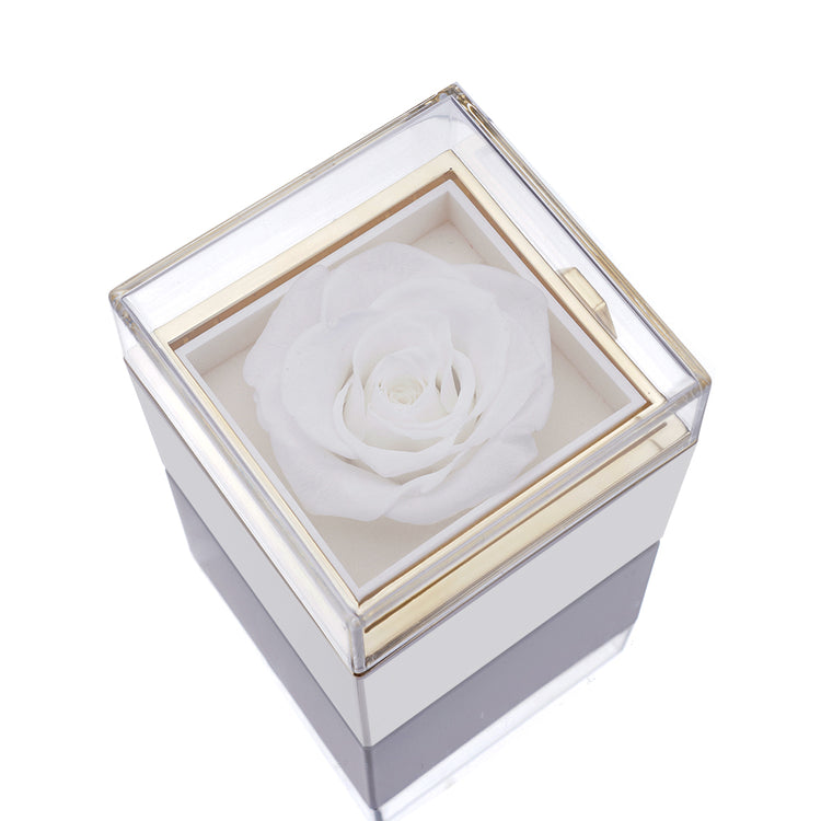 [Ideal Gift] Eternal Rose Box - With engraved necklace & artificial rose