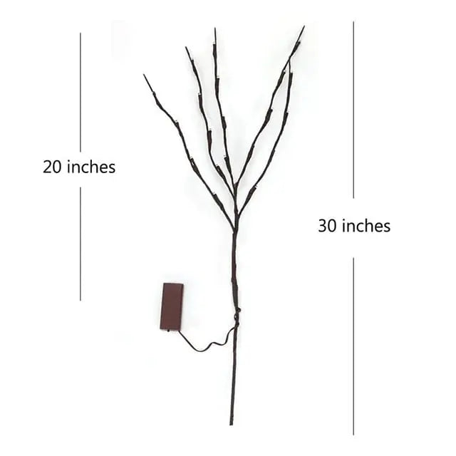 Battery-operated adjustable LED branch decoration string lights