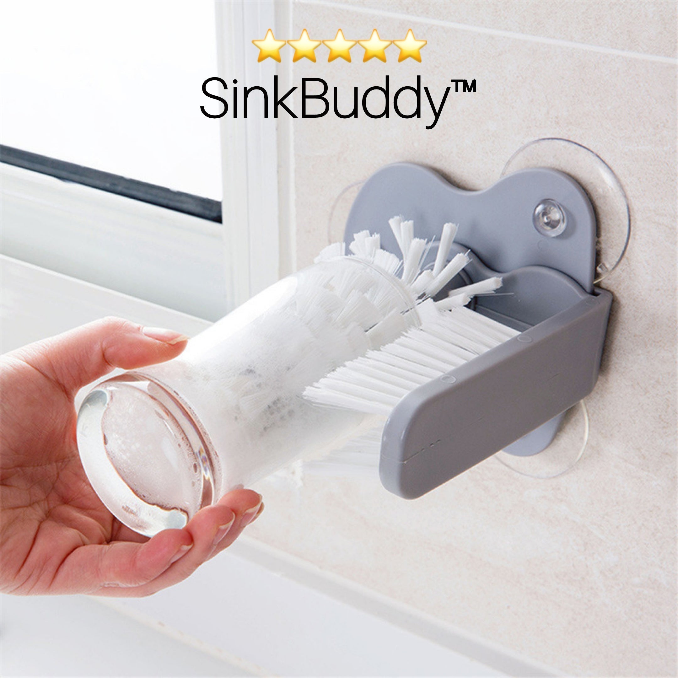 EazyScrubb — Never dirty bottles again, just sparkling clean glasses in seconds!