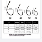 High-Strength Barbed Fishing Hooks with Camouflage PE Cable