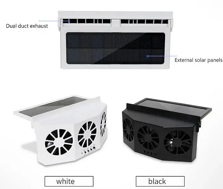 Solar-powered Car Fan – Cordless & Compact