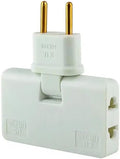 180° swiveling 3-way socket (EU plug)