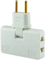 180° swiveling 3-way socket (EU plug)