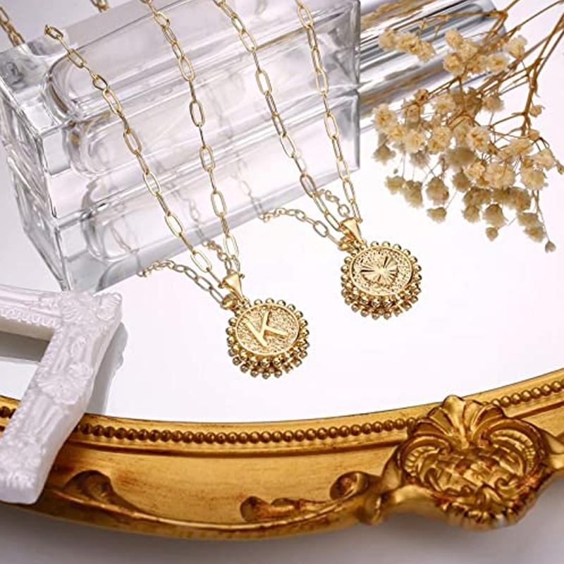 Golden Initial Necklaces for Women