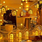 LED fairy lights with mini houses - Decorative Christmas lighting for indoor use