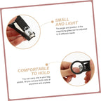 Nail clipper with magnifying glass