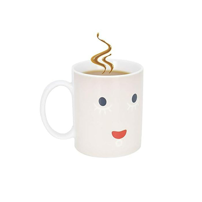 Morning Smiley Magic Heat Sensitive Color Changing Ceramic Coffee Mug