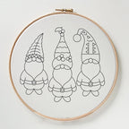 Christmas Embroidery Kit | Winter Snowy Village Pattern | Beginner Craft Set with Hoop & Threads