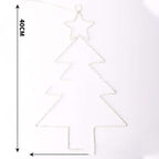 Wrought Iron Christmas Tree Shaped Hanging Window Ornament