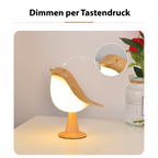 Modern Wood LED Table Lamp Bird Design