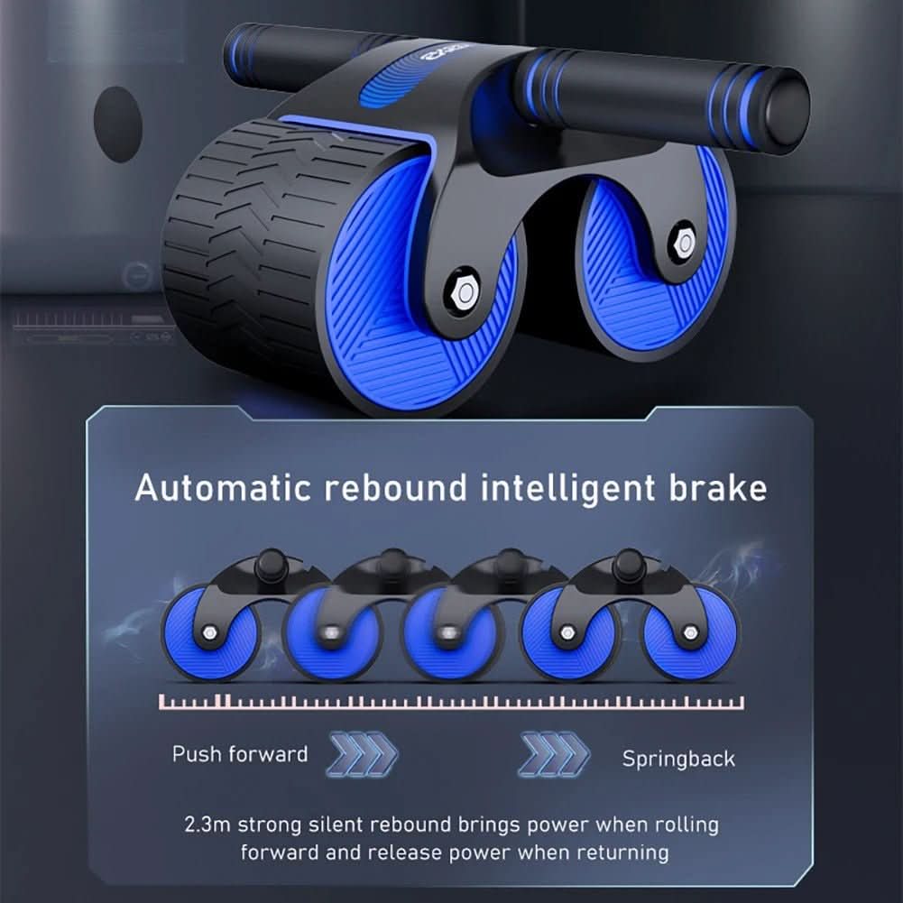 Roller - Non-slip abdominal trainer wheel with recoil function