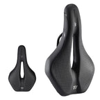 Shockproof Bike Saddle - Comfortable Bike Seat with Non-Slip Leather Cushion for Mountain Bikes and Road Bikes