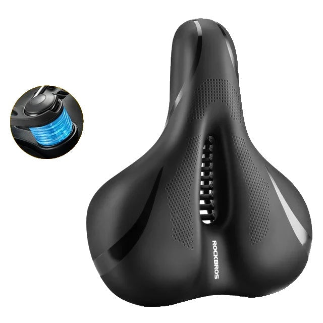 Comfortable Bicycle Seat with Shock Absorption and Breathable Design – Ergonomic Bike Seat with Thickened Silicone Cushion