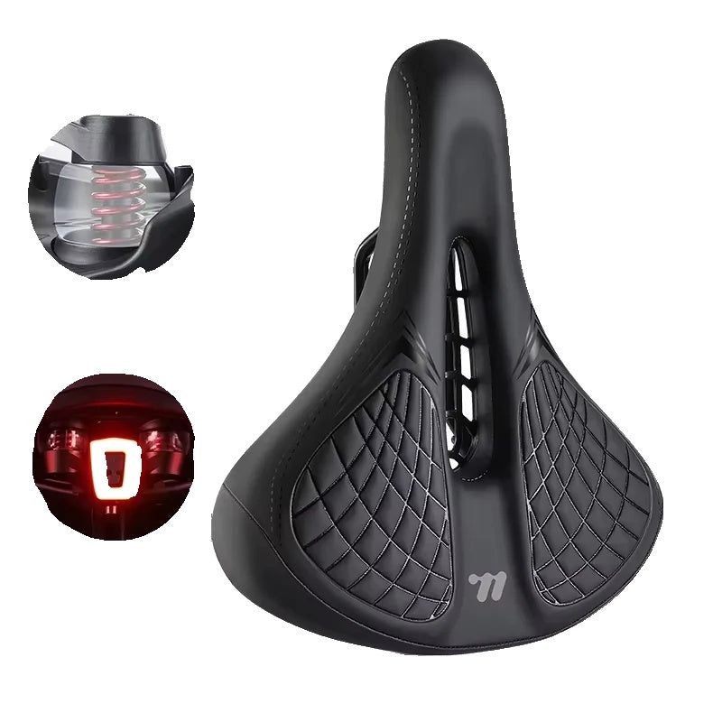 Comfortable Shock Absorbing Bike Saddle with Hollow Design, Waterproof Bike Seat for Enhanced Riding Experience