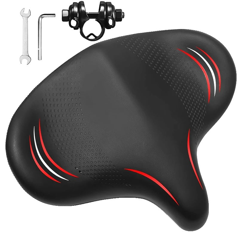 Oversized Bike Saddle with Shock Absorption and Waterproof Design – Comfortable Bicycle Seat for Long Distances