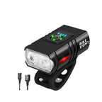 USB Rechargeable Bike Light Set - 1500 Lumen LED Headlight and Taillight with 6 Modes for Safe Night Cycling