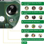 Ultrasonic Bird & Pest Repeller Device - Effective Pest Control for Gardens, Yards & Outdoor Spaces