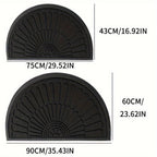 Semi-circular rubber doormat – Durable and non-slip for indoor and outdoor use